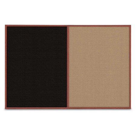 United Visual Products Slim Style Indoor Enclosed Corkboard, 42 UVRDS42SBH-BRONZE-BLSPRU